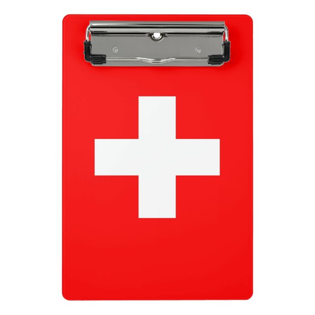 Mini clipboard with flag of Switzerland (Front)
