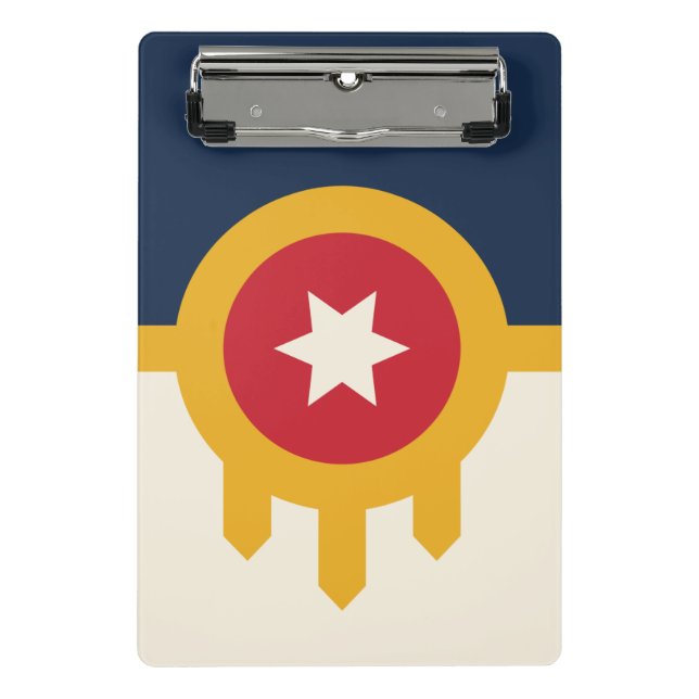 Mini clipboard with flag of Tulsa, Oklahoma (Front)