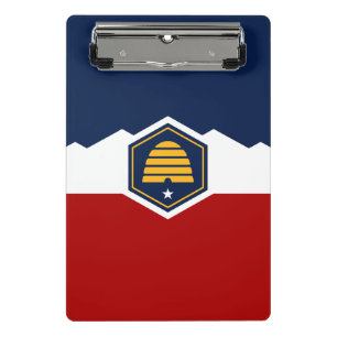 Mini clipboard with new flag of Utah, USA