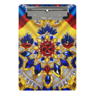 Mini clipboard with Romania Colours