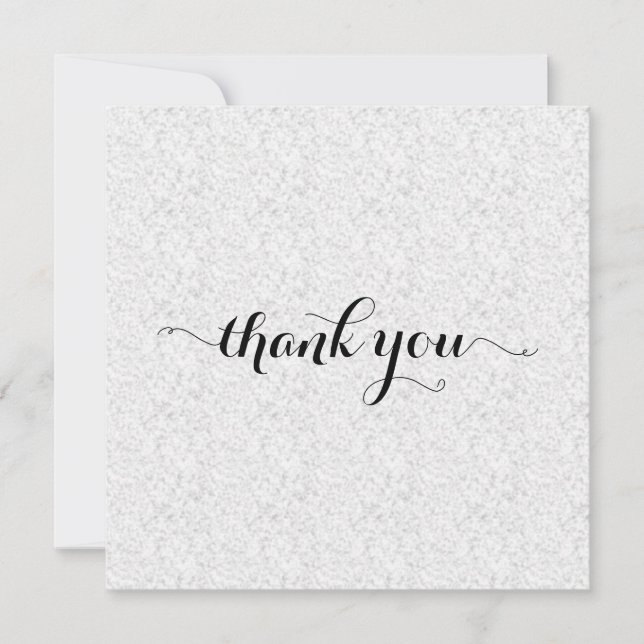 Mini Clouded Paper Design Folded  Thank You Card (Front)