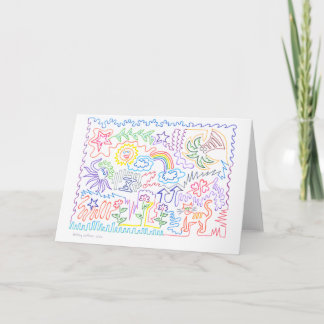 mini colour one line card