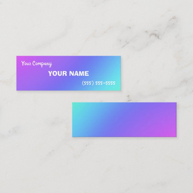 Mini Colourful Gradient Business Cards (Front/Back)