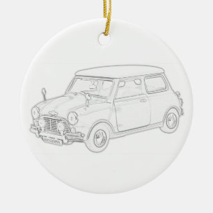 Mini Cooper Ceramic Tree Decoration