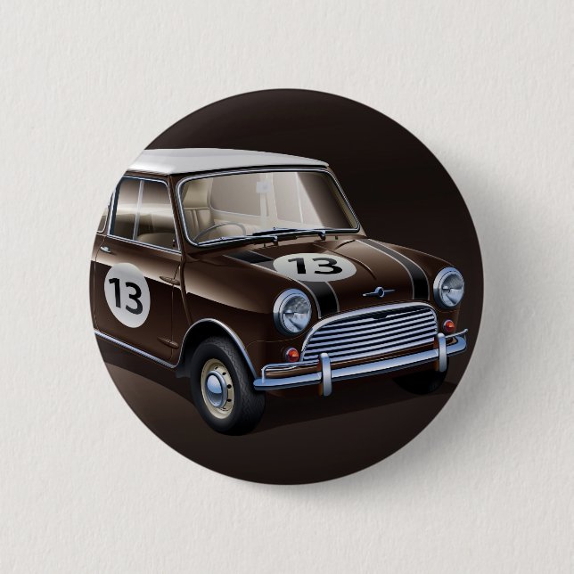 Mini Cooper S brown 6 Cm Round Badge (Front)