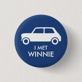 Mini Cooper Trading Pin - White on Blue