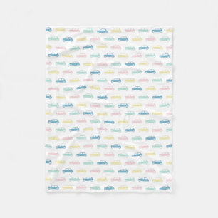 Mini Coopers on the Go - Pastel - Fleece Blanket