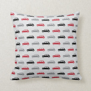 Mini Coopers on the Go - Red & Black - Cushion