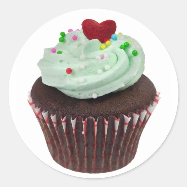 Mini cupcake classic round sticker (Front)