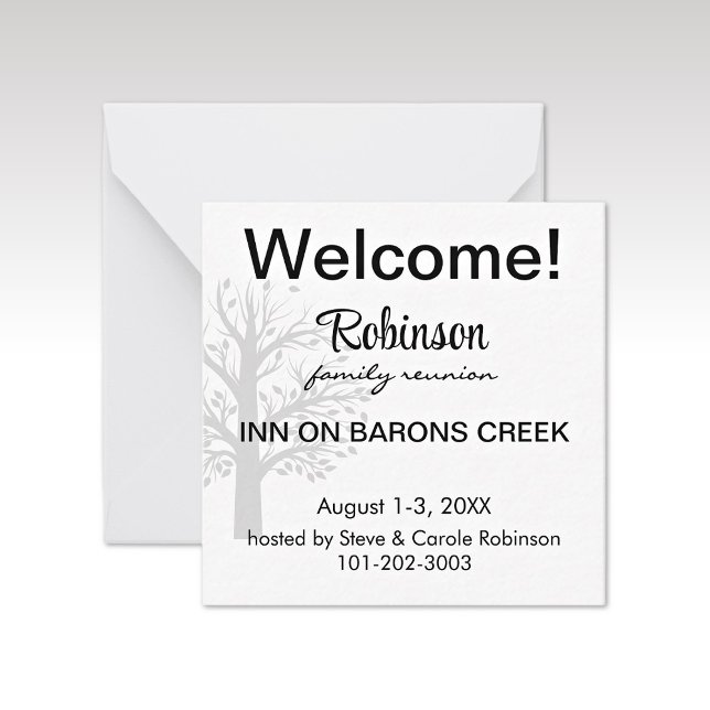 Mini Custom Family Reunion Welcome Gift Bag Card (Creator Uploaded)