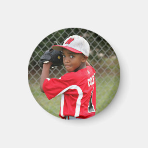 Mini custom photo magnet - sports team support!