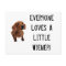 Mini Dachshund Little Wiener Postcard