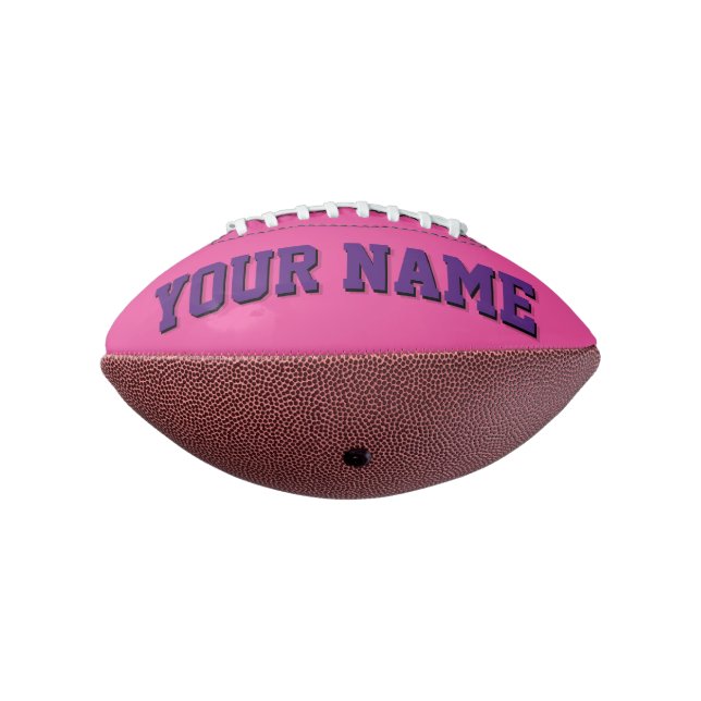 Mini DARK PINK AND PURPLE Personalised Football (Rotated 270)