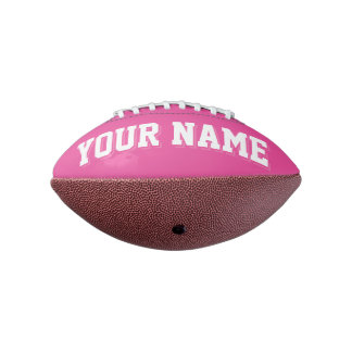 Mini DARK PINK AND WHITE Personalised Football