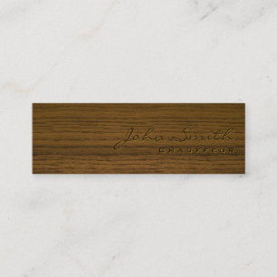 Mini Dark Wood Chauffeur Business Card