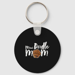 Mini doodle mom dog cute girly dog mamaMini doodle Key Ring