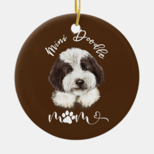 Mini Doodle Mum Mother's Day Goldendoodle Mama Ceramic Ornament