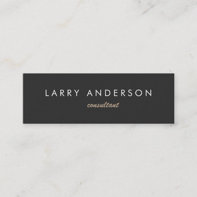 Mini Double sided Grey Consultant Business Card (Front)