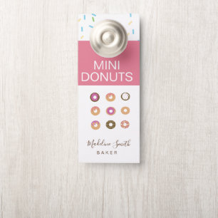 Mini Doughnuts Baker Bakery Homemade Treats Door Hanger