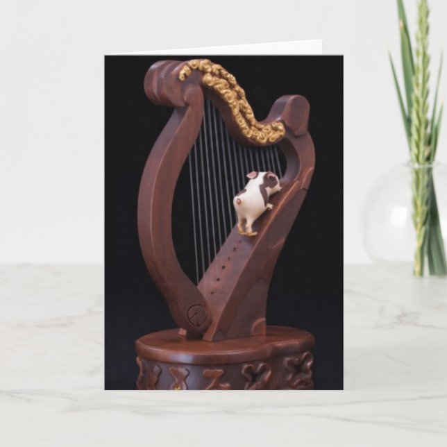 Mini Explorer Harp Greeting Card (Front)