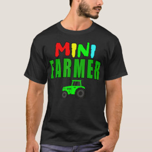 Mini Farmer Boys Tractor Tractors Funny T-Shirt