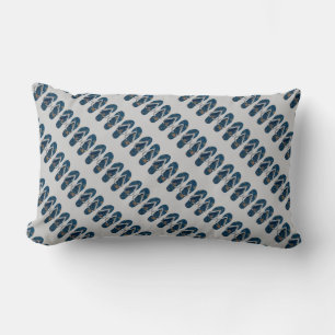 Mini Flip Flops (teal/grey) Lumbar Cushion