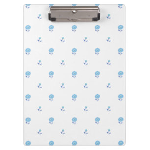 Mini Floral Focus Soft Blue Clipboard