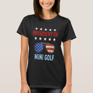 Mini Golf Accessories Usa Flag Mini Golf Saying T-Shirt