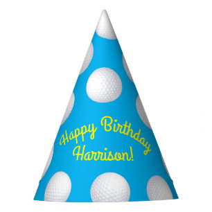 Mini Golf Balls Birthday Party Kids Blue Party Hat