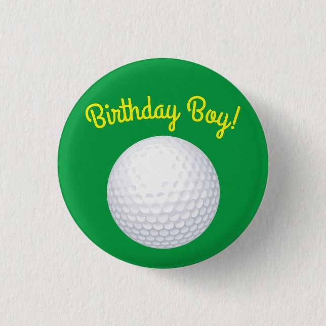 Mini Golf Balls Birthday Party Kids Sports 3 Cm Round Badge (Front)