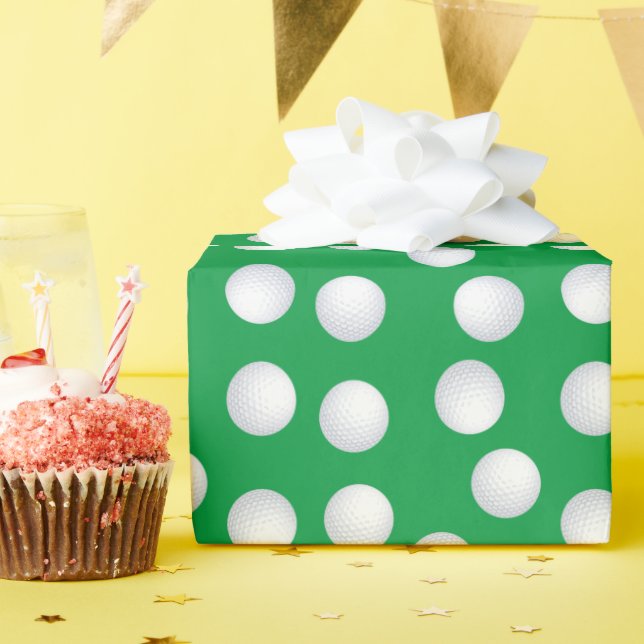 Mini Golf Balls Birthday Party Kids Sports Wrapping Paper (Birthday Party)