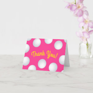 Mini Golf Birthday Party Pink Card