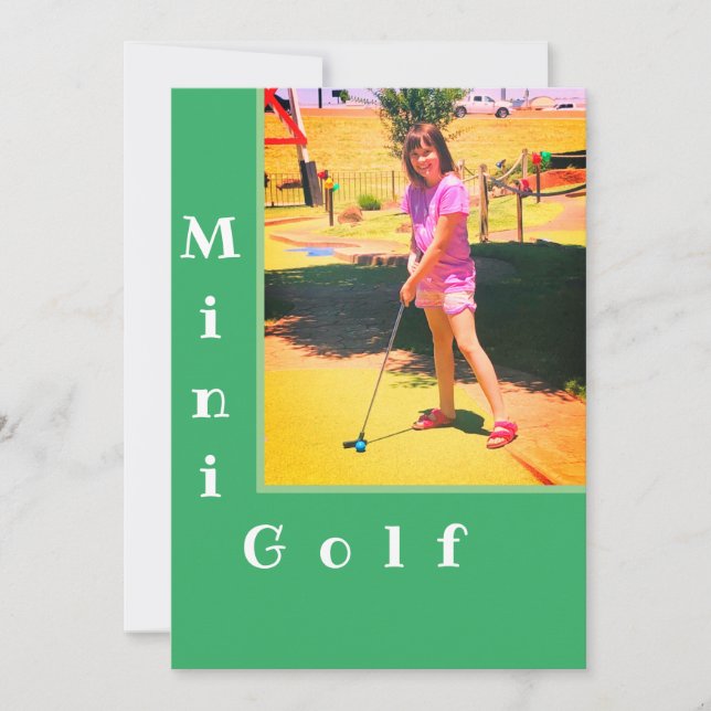 Mini Golf Putt-Putt Party Invitation (Front)