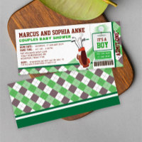 Mini Golf Ticket Pass Couples Baby Shower