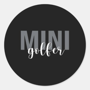 Mini Golfer Golf Golfing Miniature Golf Classic Round Sticker