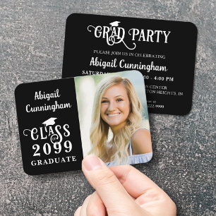 Mini Graduation Party Photo Class Year Invite