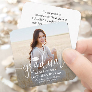 Mini Graduation Photo Announcement or Party Invite