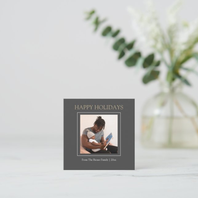 MINI Happy Holidays Photo Template Christmas Card (Standing Front)