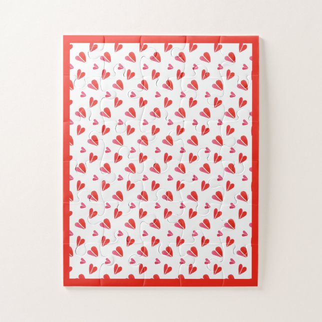 Mini Hearts 11"x14" Big Pieces Puzzle  (Vertical)