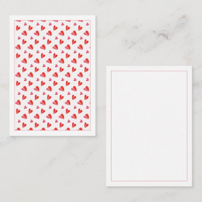 MINI HEARTS 3.5x2.5 Blank Flat Card (Front/Back)