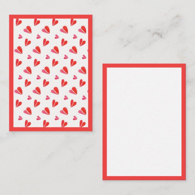 MINI HEARTS 3.5x2.5 Flat Card II / Vertical (Front/Back)
