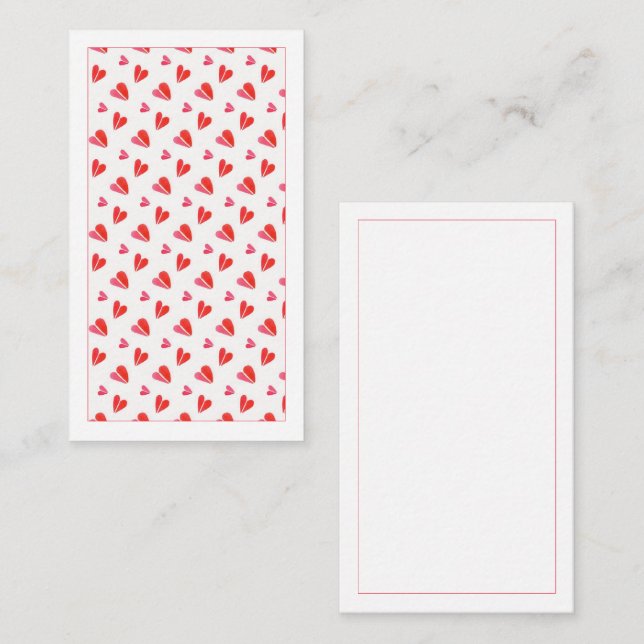 MINI HEARTS 3.5x2 Blank Flat Card (Front/Back)