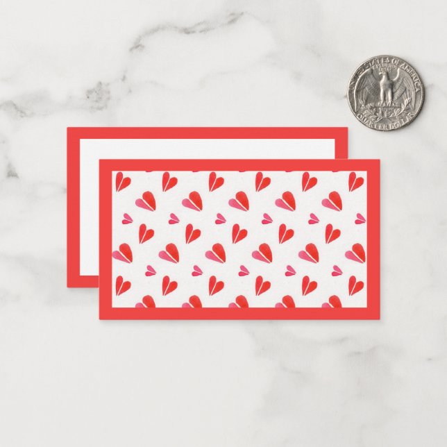 MINI HEARTS 3.5x2 Flat Card II / Horizontal (Front/Back In Situ)