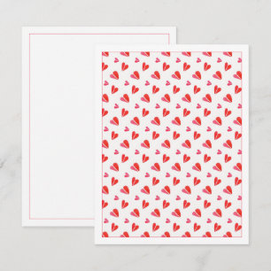 MINI HEARTS 4.25x5.5 Blank Flat Card