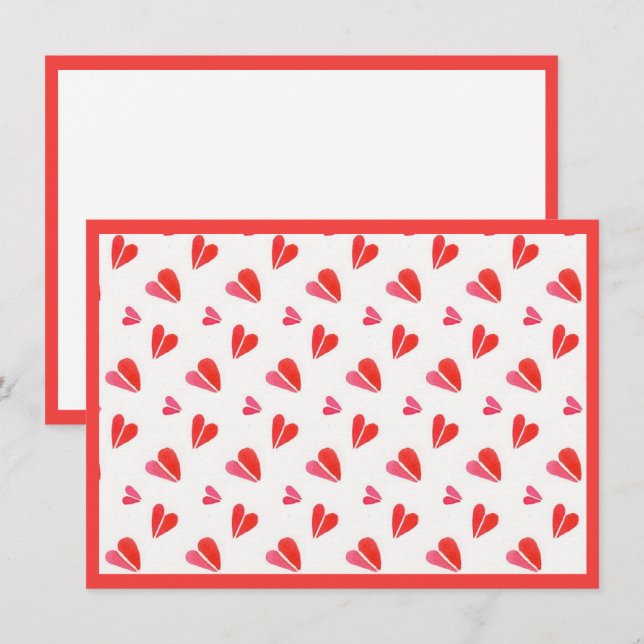MINI HEARTS 4.5x6.25 Flat Card II / Horizontal (Front/Back)