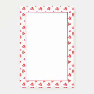 MINI HEARTS 4x6 Post It Note Pad