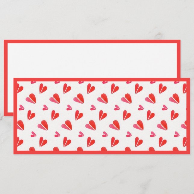 MINI HEARTS 4x9.25 Flat Card II / Horizontal (Front/Back)
