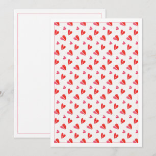 MINI HEARTS 5x7 Blank Flat Card