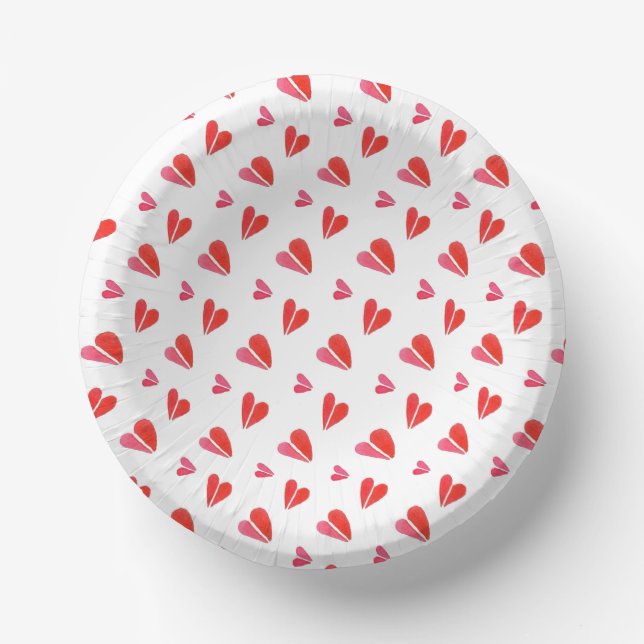 MINI HEARTS 7" Paper Bowls Plate (Front)