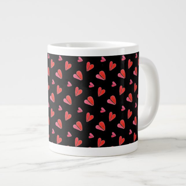 MINI HEARTS II Big White Mug (Front Right)